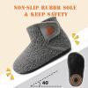 imageBARERUN Toddler Slippers Girls Boys House Shoes Baby Winter Booties Plush Cozy Kids House Slipper Warm Lightweight Infant Walking Shoes SocksGrey