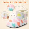 imageBARERUN Toddler Slippers Girls Boys House Shoes Baby Winter Booties Plush Cozy Kids House Slipper Warm Lightweight Infant Walking Shoes SocksHeart