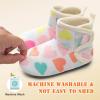 imageBARERUN Toddler Slippers Girls Boys House Shoes Baby Winter Booties Plush Cozy Kids House Slipper Warm Lightweight Infant Walking Shoes SocksHeart