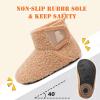 imageBARERUN Toddler Slippers Girls Boys House Shoes Baby Winter Booties Plush Cozy Kids House Slipper Warm Lightweight Infant Walking Shoes SocksLightbrown