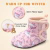 imageBARERUN Toddler Slippers Girls Boys House Shoes Baby Winter Booties Plush Cozy Kids House Slipper Warm Lightweight Infant Walking Shoes SocksPink Horse