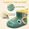 imageBARERUN Toddler Slippers Girls Boys House Shoes Baby Winter Booties Plush Cozy Kids House Slipper Warm Lightweight Infant Walking Shoes SocksShark