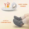 imageBARERUN Toddler Slippers Girls Boys House Shoes Baby Winter Booties Plush Cozy Kids House Slipper Warm Lightweight Infant Walking Shoes SocksStripe Grey