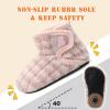 imageBARERUN Toddler Slippers Girls Boys House Shoes Baby Winter Booties Plush Cozy Kids House Slipper Warm Lightweight Infant Walking Shoes SocksStripe Pink