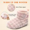 imageBARERUN Toddler Slippers Girls Boys House Shoes Baby Winter Booties Plush Cozy Kids House Slipper Warm Lightweight Infant Walking Shoes SocksStripe Pink