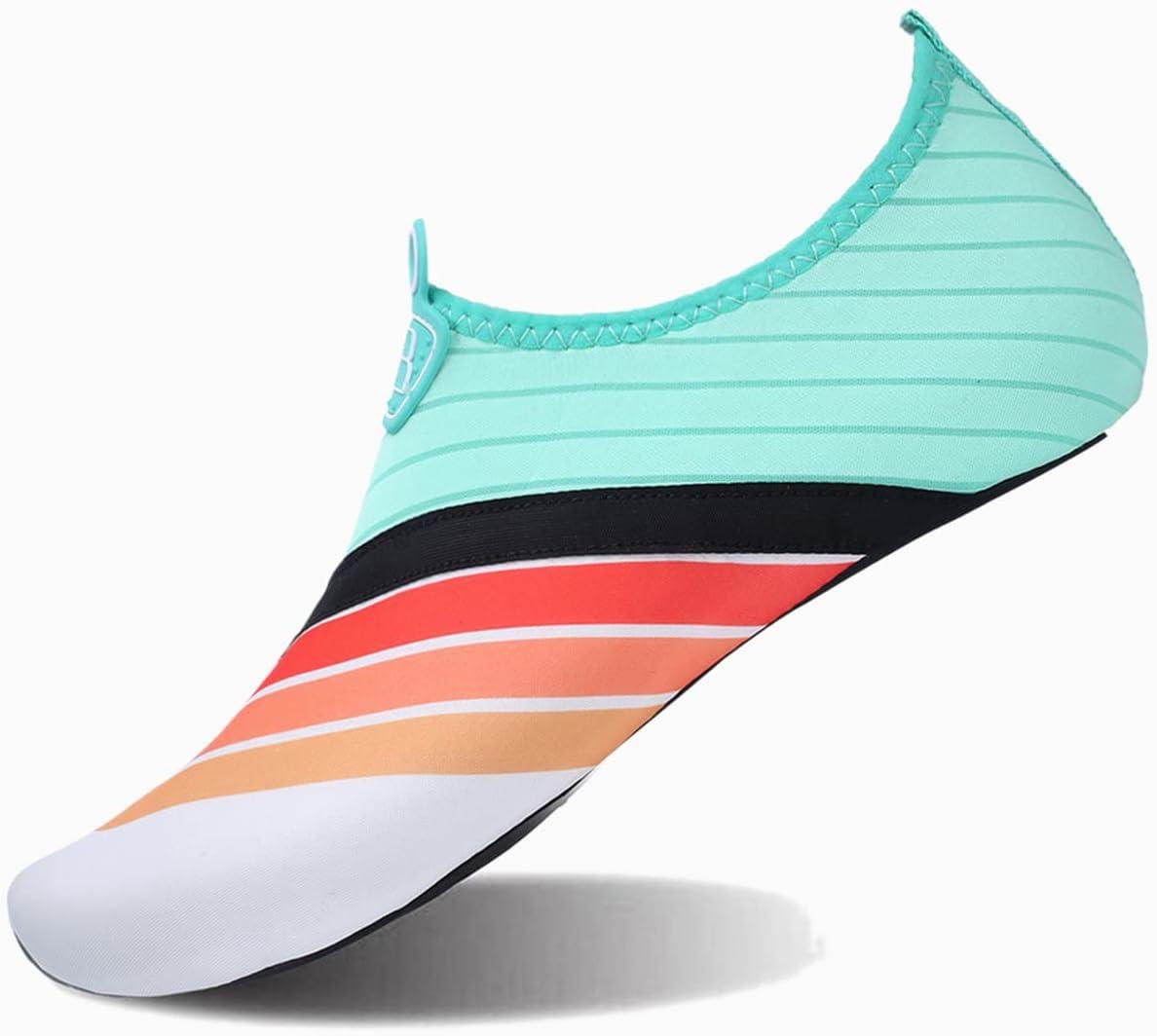 imageBARERUN Barefoot Water Shoes for Women Men QuickDry Aqua Socks for Swim Beach Pool Surf Yoga Boat Travel Non Slip Indoor Outdoor Walking ShoesColorful