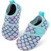 imageBARERUN Baby Girls Boys Water Shoes Swim Barefoot Water Sport Aqua Socks for Beach Pool Swim SandA Blue Fish