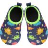 imageBARERUN Baby Girls Boys Water Shoes Swim Barefoot Water Sport Aqua Socks for Beach Pool Swim SandBlack Dinosaur