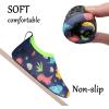 imageBARERUN Baby Girls Boys Water Shoes Swim Barefoot Water Sport Aqua Socks for Beach Pool Swim SandBlack Dinosaur