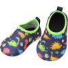 imageBARERUN Baby Girls Boys Water Shoes Swim Barefoot Water Sport Aqua Socks for Beach Pool Swim SandBlack Dinosaur