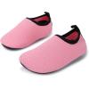 imageBARERUN Baby Girls Boys Water Shoes Swim Barefoot Water Sport Aqua Socks for Beach Pool Swim SandDot Pink