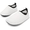 imageBARERUN Baby Girls Boys Water Shoes Swim Barefoot Water Sport Aqua Socks for Beach Pool Swim SandDot White