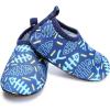 imageBARERUN Baby Girls Boys Water Shoes Swim Barefoot Water Sport Aqua Socks for Beach Pool Swim SandFishbone Blue