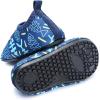imageBARERUN Baby Girls Boys Water Shoes Swim Barefoot Water Sport Aqua Socks for Beach Pool Swim SandFishbone Blue