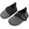 imageBARERUN Baby Girls Boys Water Shoes Swim Barefoot Water Sport Aqua Socks for Beach Pool Swim SandGrey Black