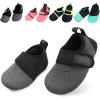 imageBARERUN Baby Girls Boys Water Shoes Swim Barefoot Water Sport Aqua Socks for Beach Pool Swim SandGrey Black