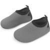 imageBARERUN Baby Girls Boys Water Shoes Swim Barefoot Water Sport Aqua Socks for Beach Pool Swim SandGrey Dot