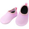 imageBARERUN Baby Girls Boys Water Shoes Swim Barefoot Water Sport Aqua Socks for Beach Pool Swim SandPink Stripe
