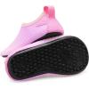 imageBARERUN Baby Girls Boys Water Shoes Swim Barefoot Water Sport Aqua Socks for Beach Pool Swim SandPink Stripe