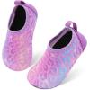 imageBARERUN Baby Girls Boys Water Shoes Swim Barefoot Water Sport Aqua Socks for Beach Pool Swim SandPurple Leopard