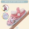 imageBARERUN Boys Girls Warm Slippers Cartoon Car Kids Winter Indoor Household Shoes Toddler Girl Slippers Pink Toddler Size 455 1218 Months