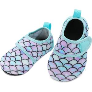imageBARERUN Baby Girls Boys Water Shoes Swim Barefoot Water Sport Aqua Socks for Beach Pool Swim SandA Blue Fish