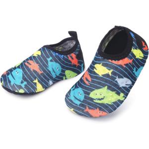 imageBARERUN Baby Girls Boys Water Shoes Swim Barefoot Water Sport Aqua Socks for Beach Pool Swim SandColor Shark