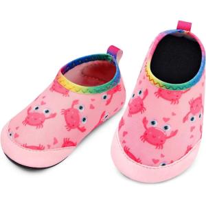 imageBARERUN Baby Girls Boys Water Shoes Swim Barefoot Water Sport Aqua Socks for Beach Pool Swim SandCrab