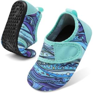 imageBARERUN Baby Girls Boys Water Shoes Swim Barefoot Water Sport Aqua Socks for Beach Pool Swim SandLightblue