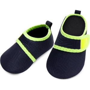 imageBARERUN Baby Girls Boys Water Shoes Swim Barefoot Water Sport Aqua Socks for Beach Pool Swim SandNavy Yellow