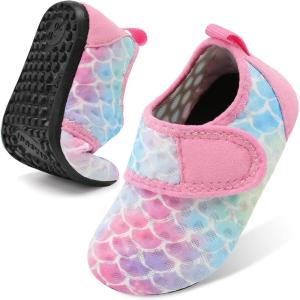 imageBARERUN Baby Girls Boys Water Shoes Swim Barefoot Water Sport Aqua Socks for Beach Pool Swim SandPinkblue