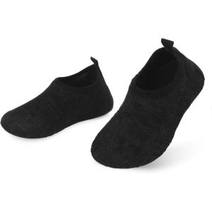 imageBARERUN Baby Girls Boys Water Shoes Swim Barefoot Water Sport Aqua Socks for Beach Pool Swim SandSquare Black