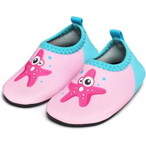 imageBARERUN Baby Girls Boys Water Shoes Swim Barefoot Water Sport Aqua Socks for Beach Pool Swim SandStarfish Pink