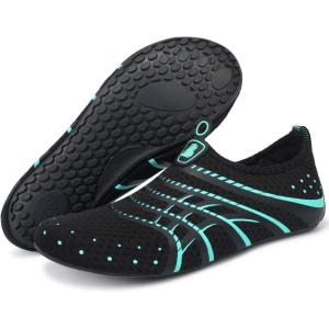 imageBARERUN Barefoot Water Shoes for Women Men QuickDry Aqua Socks for Swim Beach Pool Surf Yoga Boat Travel Non Slip Indoor Outdoor Walking ShoesDot Blue