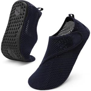 imageBARERUN Barefoot Water Shoes for Women Men QuickDry Aqua Socks for Swim Beach Pool Surf Yoga Boat Travel Non Slip Indoor Outdoor Walking ShoesLatticesblue