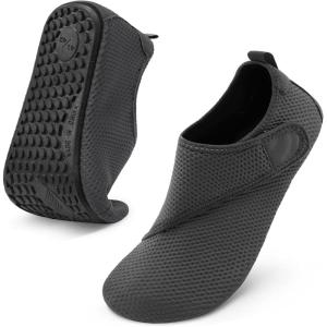 imageBARERUN Barefoot Water Shoes for Women Men QuickDry Aqua Socks for Swim Beach Pool Surf Yoga Boat Travel Non Slip Indoor Outdoor Walking ShoesLatticesgrey