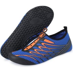 imageBARERUN Barefoot Water Shoes for Women Men QuickDry Aqua Socks for Swim Beach Pool Surf Yoga Boat Travel Non Slip Indoor Outdoor Walking ShoesOrange Holes