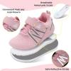 imageBARERUN Baby Sneakers Toddler Shoes Soft AntiSlip Sole Newborn First Walkers Infant Toddler Breathable Athletic Running ShoesA Pink