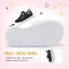 imageBARERUN Baby Sneakers Toddler Shoes Soft AntiSlip Sole Newborn First Walkers Infant Toddler Breathable Athletic Running ShoesBlack White