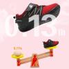 imageBARERUN Baby Sneakers Toddler Shoes Soft AntiSlip Sole Newborn First Walkers Infant Toddler Breathable Athletic Running ShoesBlackRed