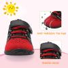 imageBARERUN Baby Sneakers Toddler Shoes Soft AntiSlip Sole Newborn First Walkers Infant Toddler Breathable Athletic Running ShoesBlackRed
