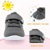 imageBARERUN Baby Sneakers Toddler Shoes Soft AntiSlip Sole Newborn First Walkers Infant Toddler Breathable Athletic Running ShoesDark Grey