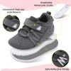 imageBARERUN Baby Sneakers Toddler Shoes Soft AntiSlip Sole Newborn First Walkers Infant Toddler Breathable Athletic Running ShoesDark Grey