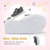 imageBARERUN Baby Sneakers Toddler Shoes Soft AntiSlip Sole Newborn First Walkers Infant Toddler Breathable Athletic Running ShoesDark Grey