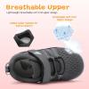 imageBARERUN Baby Sneakers Toddler Shoes Soft AntiSlip Sole Newborn First Walkers Infant Toddler Breathable Athletic Running ShoesDark Grey