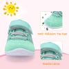 imageBARERUN Baby Sneakers Toddler Shoes Soft AntiSlip Sole Newborn First Walkers Infant Toddler Breathable Athletic Running ShoesGreen