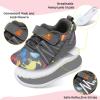 imageBARERUN Baby Sneakers Toddler Shoes Soft AntiSlip Sole Newborn First Walkers Infant Toddler Breathable Athletic Running ShoesGrey Dinosaur
