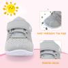 imageBARERUN Baby Sneakers Toddler Shoes Soft AntiSlip Sole Newborn First Walkers Infant Toddler Breathable Athletic Running ShoesLight Grey