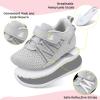 imageBARERUN Baby Sneakers Toddler Shoes Soft AntiSlip Sole Newborn First Walkers Infant Toddler Breathable Athletic Running ShoesLight Grey