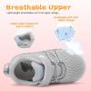 imageBARERUN Baby Sneakers Toddler Shoes Soft AntiSlip Sole Newborn First Walkers Infant Toddler Breathable Athletic Running ShoesLight Grey